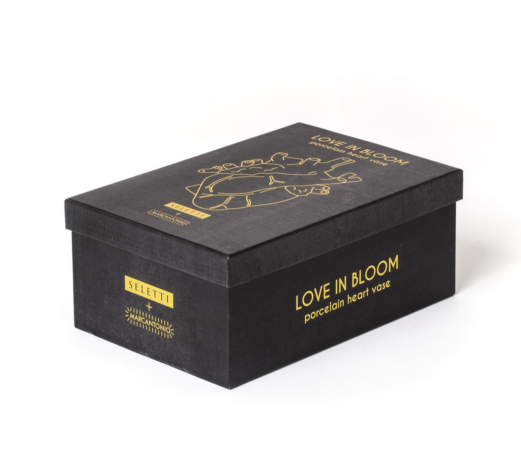 SELETTI “LOVE IN BLOOM” vaso cuore anatomico finitura ORO