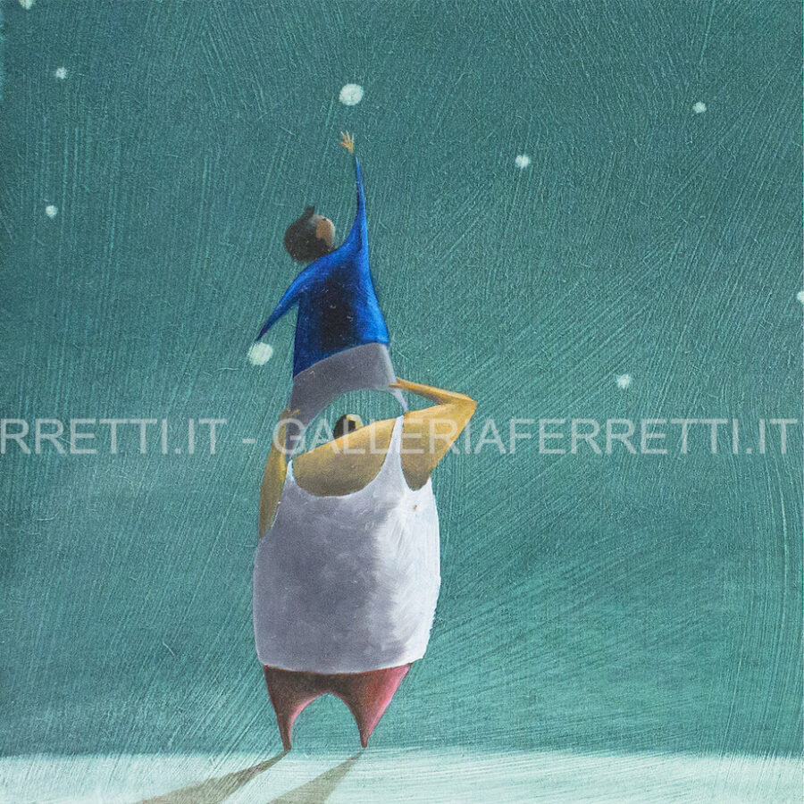 "ladri di stelle"  cm 19x19  CON CORNICE