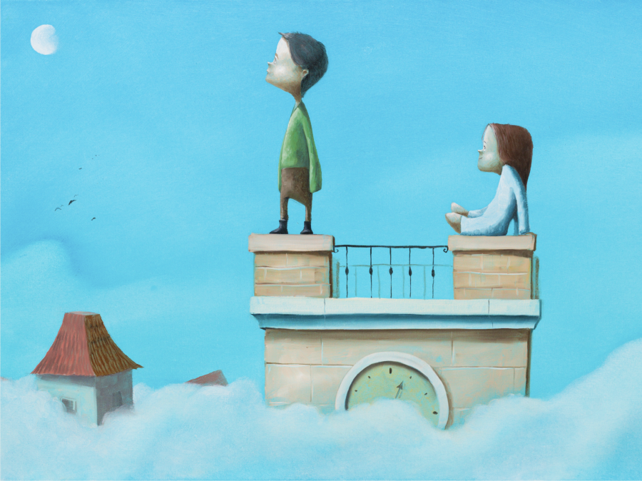 "Sopra la città ! " cm  40x50