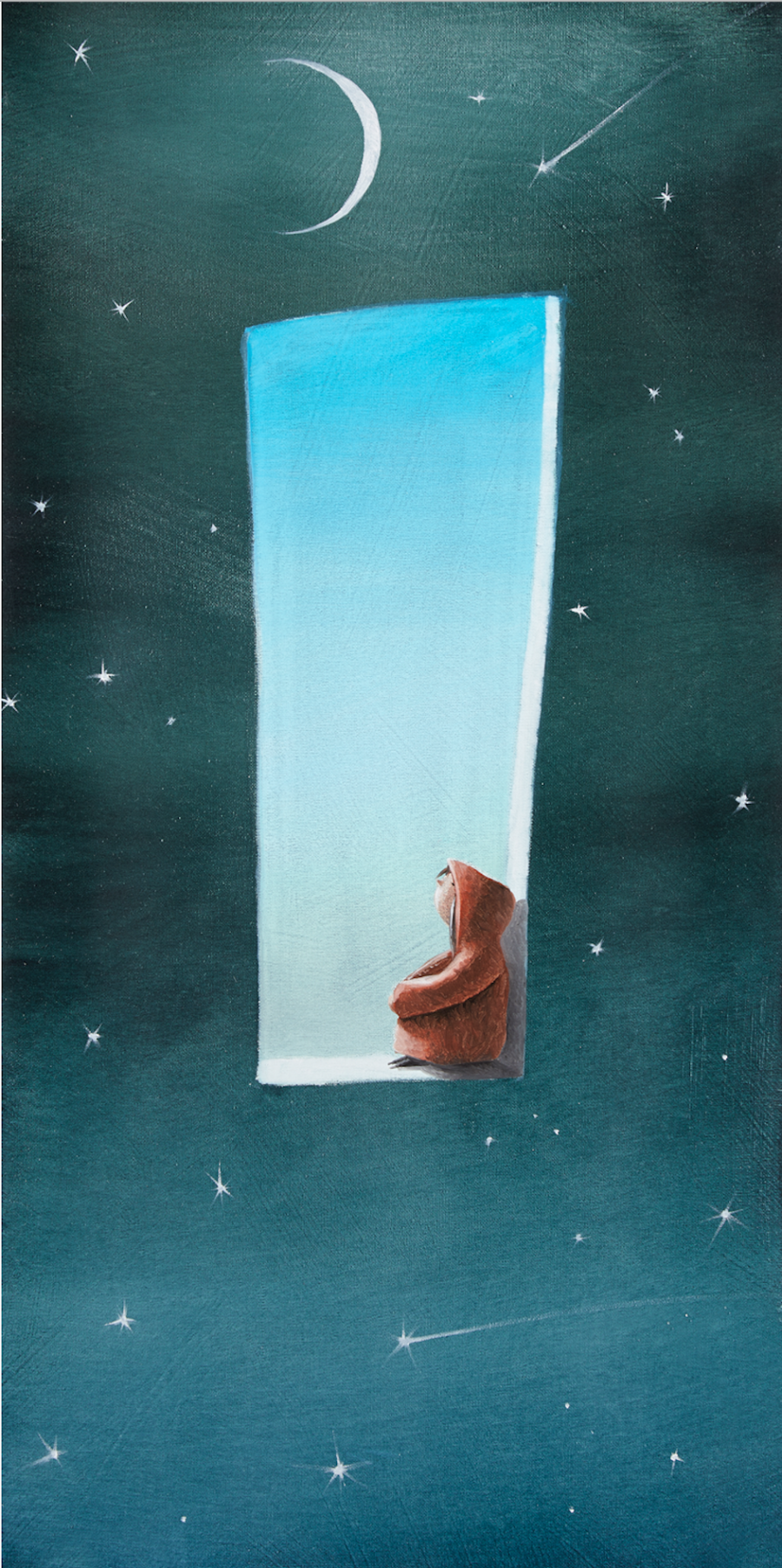 "la notte buona ! " cm  30x50 con opzione Cornice